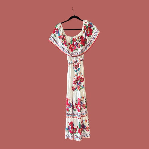 Tropical Vibes Off-the-Shoulder Long Dress, size s