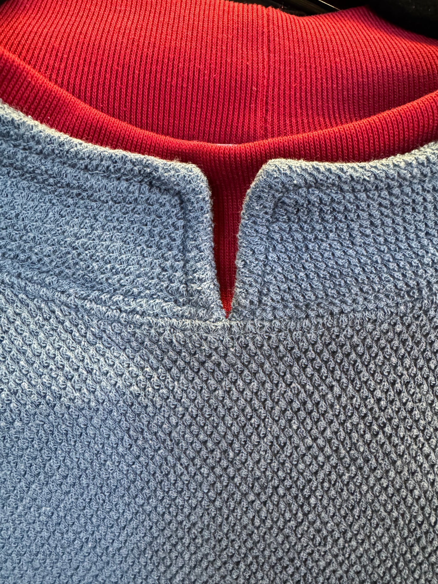 Blue Autumnal Vintage Granny Sweater, size L