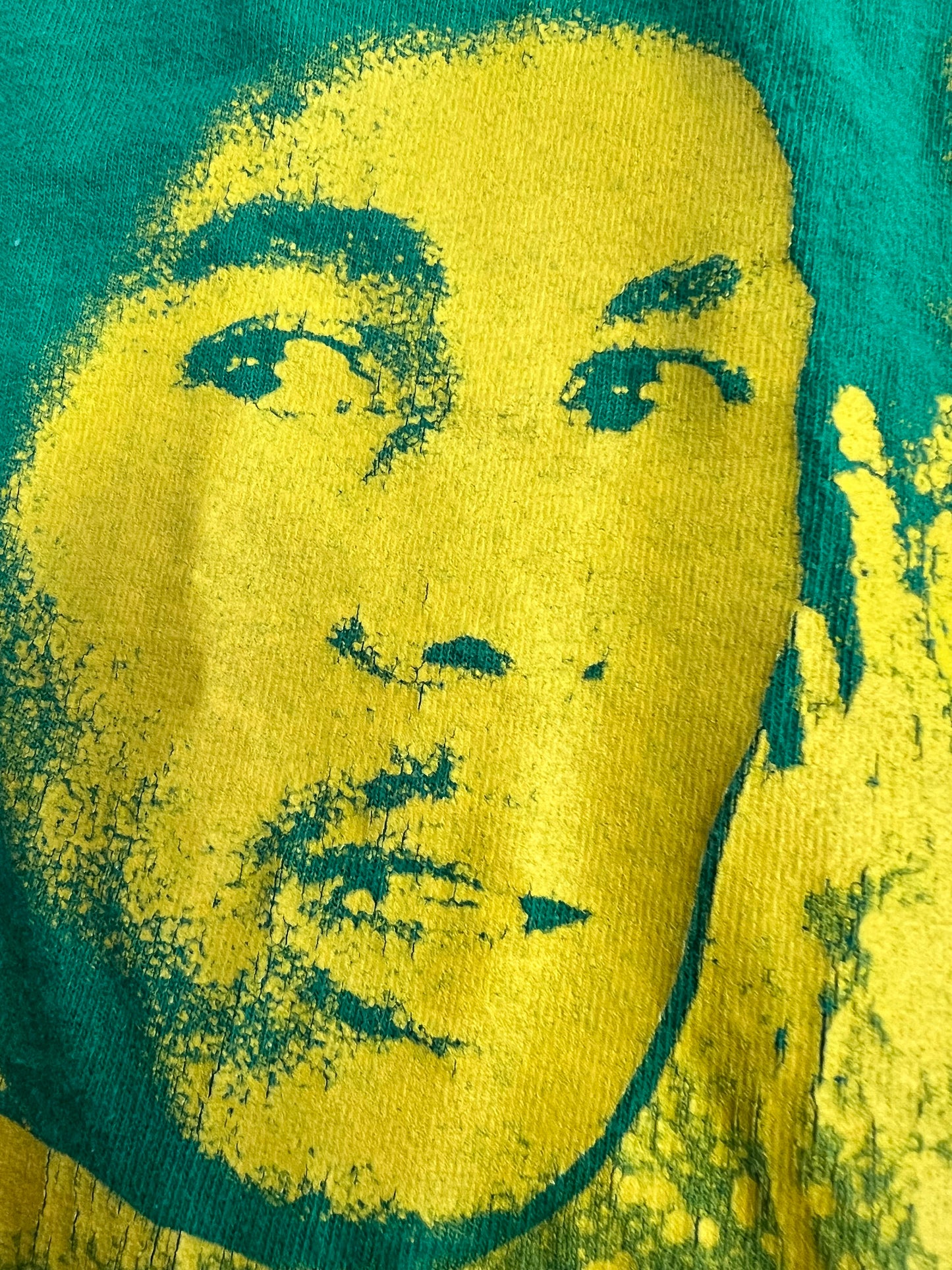 2005 Bob Marley Licensed Zion Rootswear Vintage Green/Yellow Tee size m