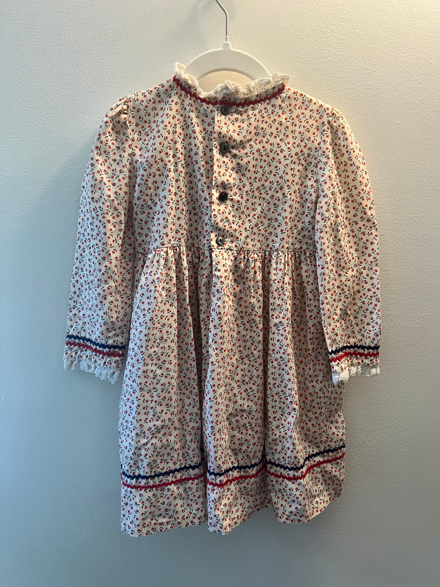 Polly Flinders Vintage 70s Girls Dress - size 4