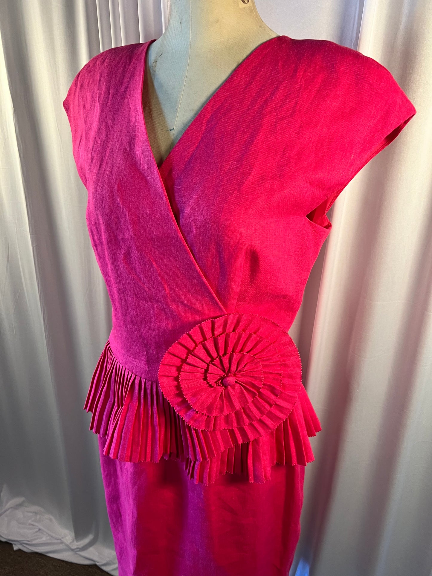 Vintage Albert Nipon Pink Pencil Dress, size 8