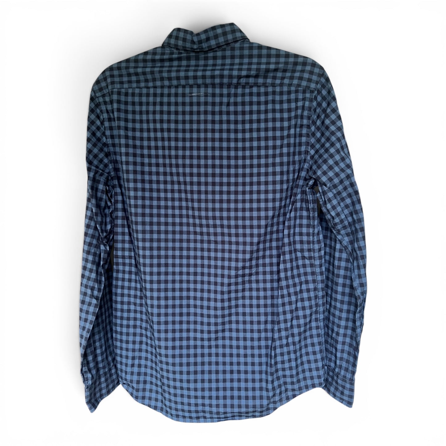 Vintage H&M Button Up Blue and Black Check Men’s Shirt, Size L