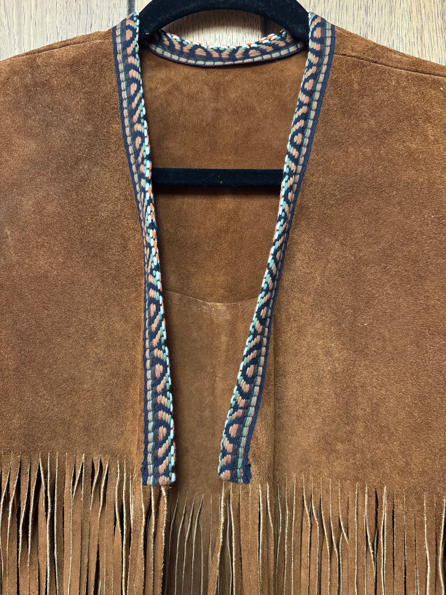 Vintage Suede Fringe Vest