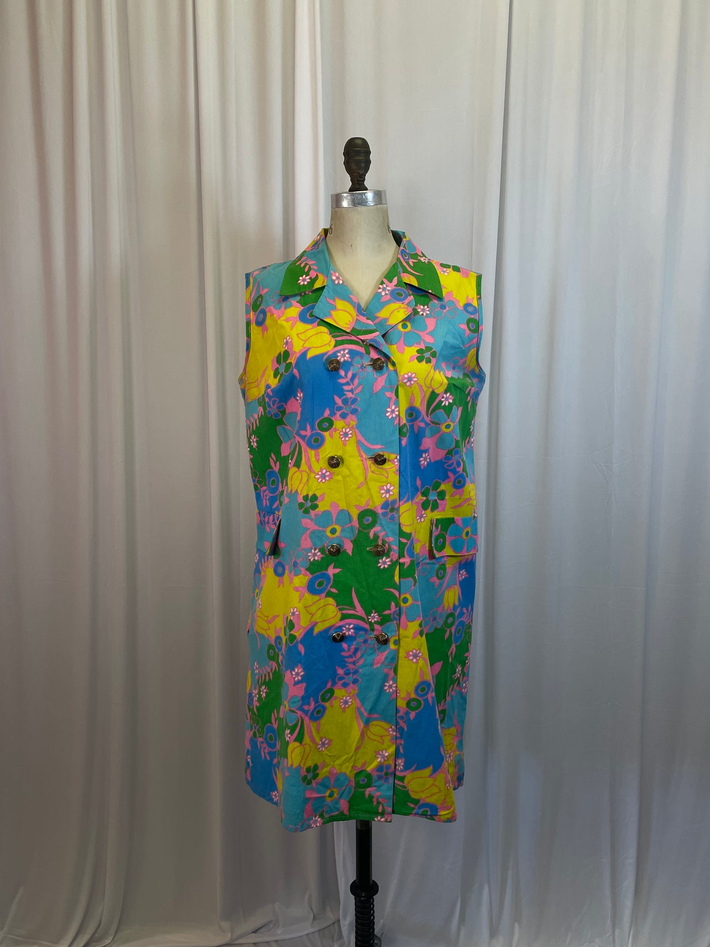 Vintage 60s Psychedelic Dress, size m