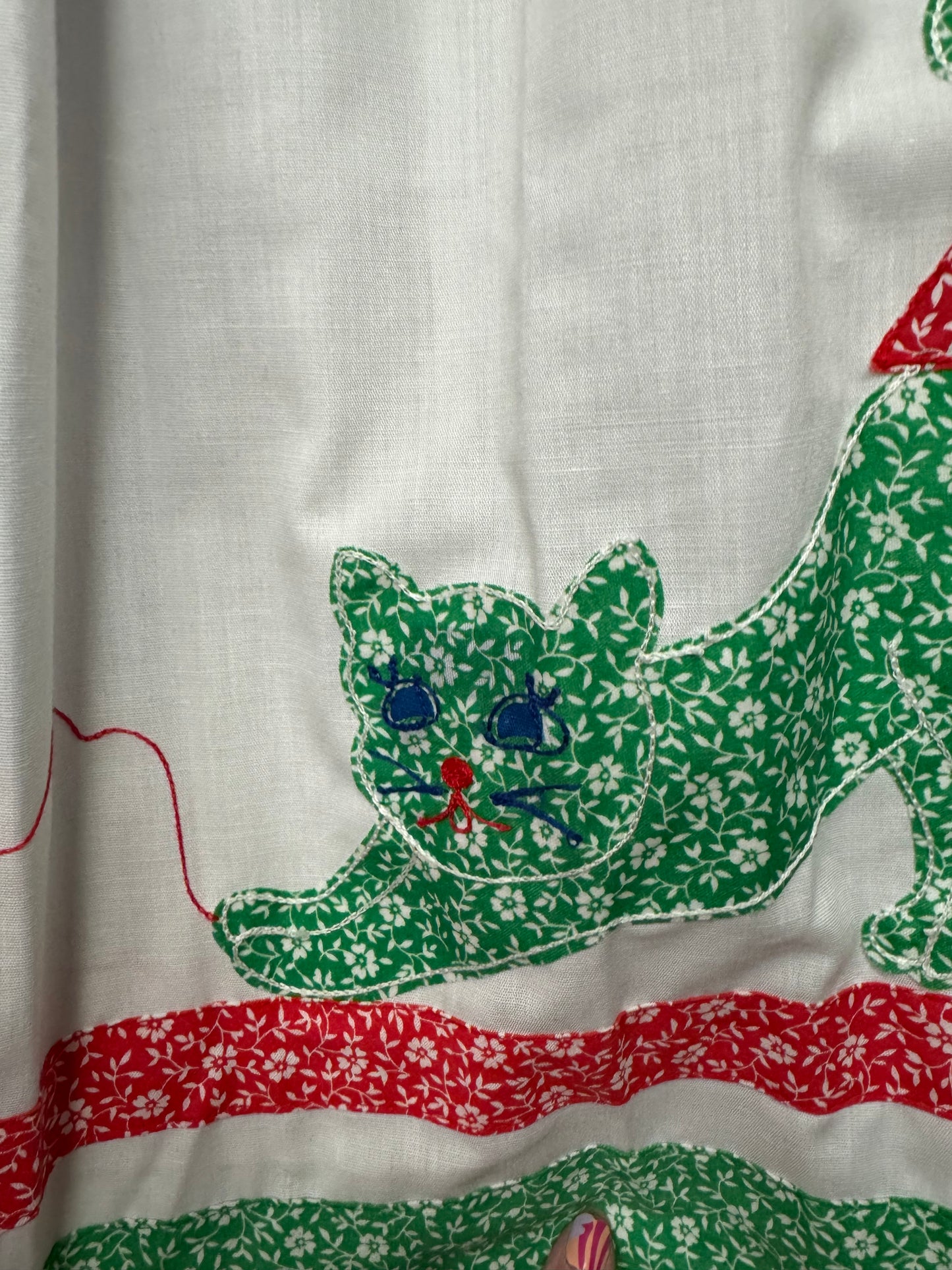 Vintage 70s Girls Cat Dress size 6x