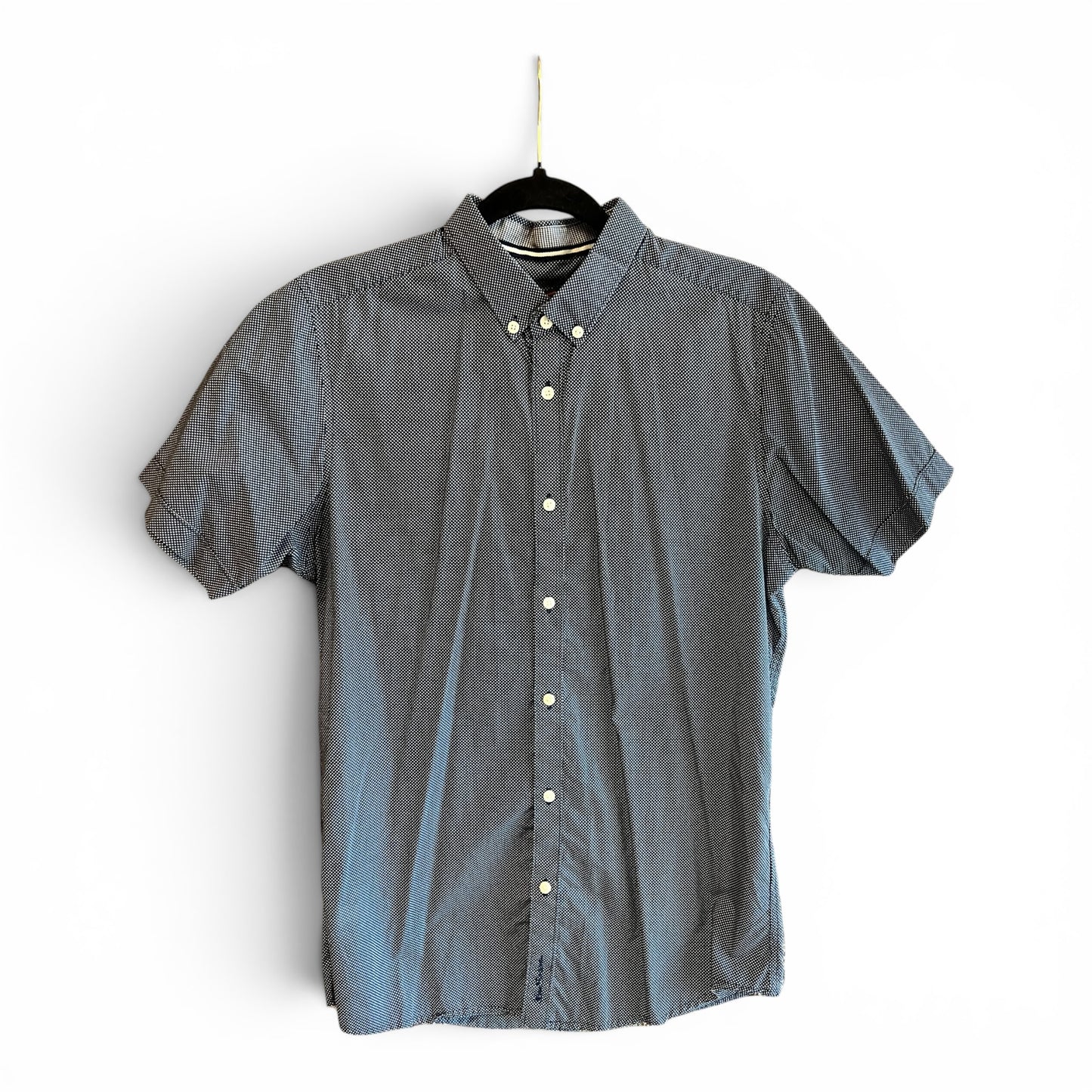 Ben Sherman Vintage Y2K Button Up Blue Dot Shirt, size s