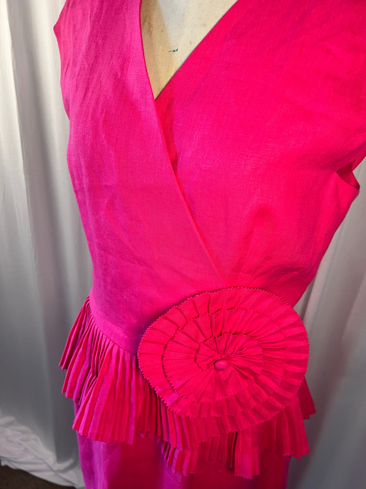 Vintage Albert Nipon Pink Pencil Dress, size 8