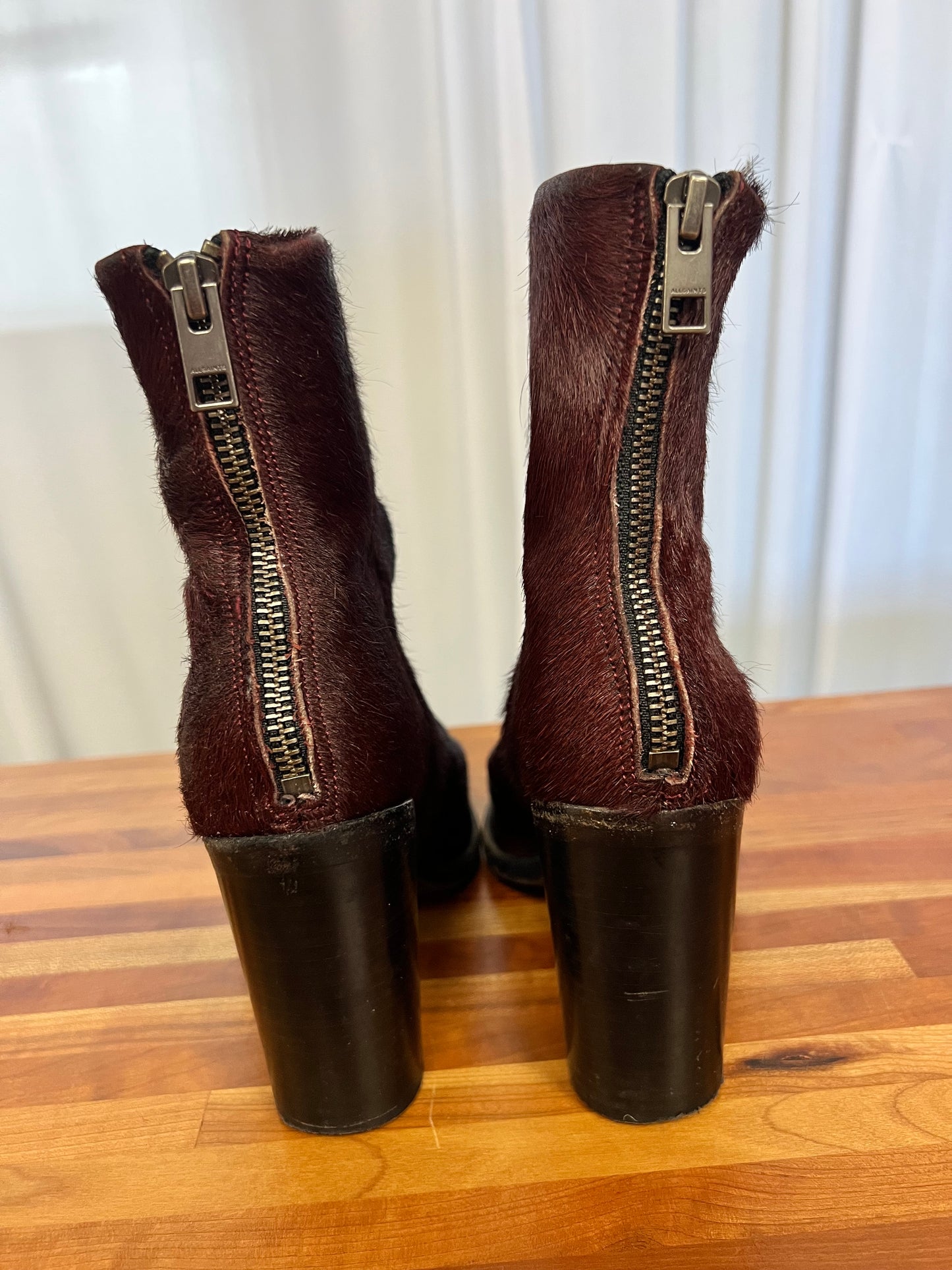 All Saints Dark Burgundy Boots size 37