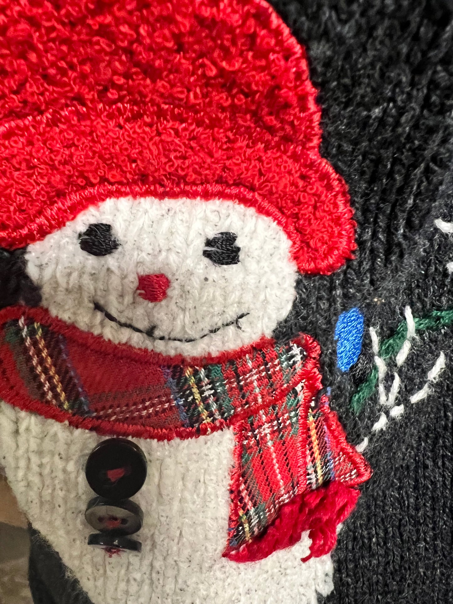 Vintage Ugly Christmas Sweater Cardigan, size large