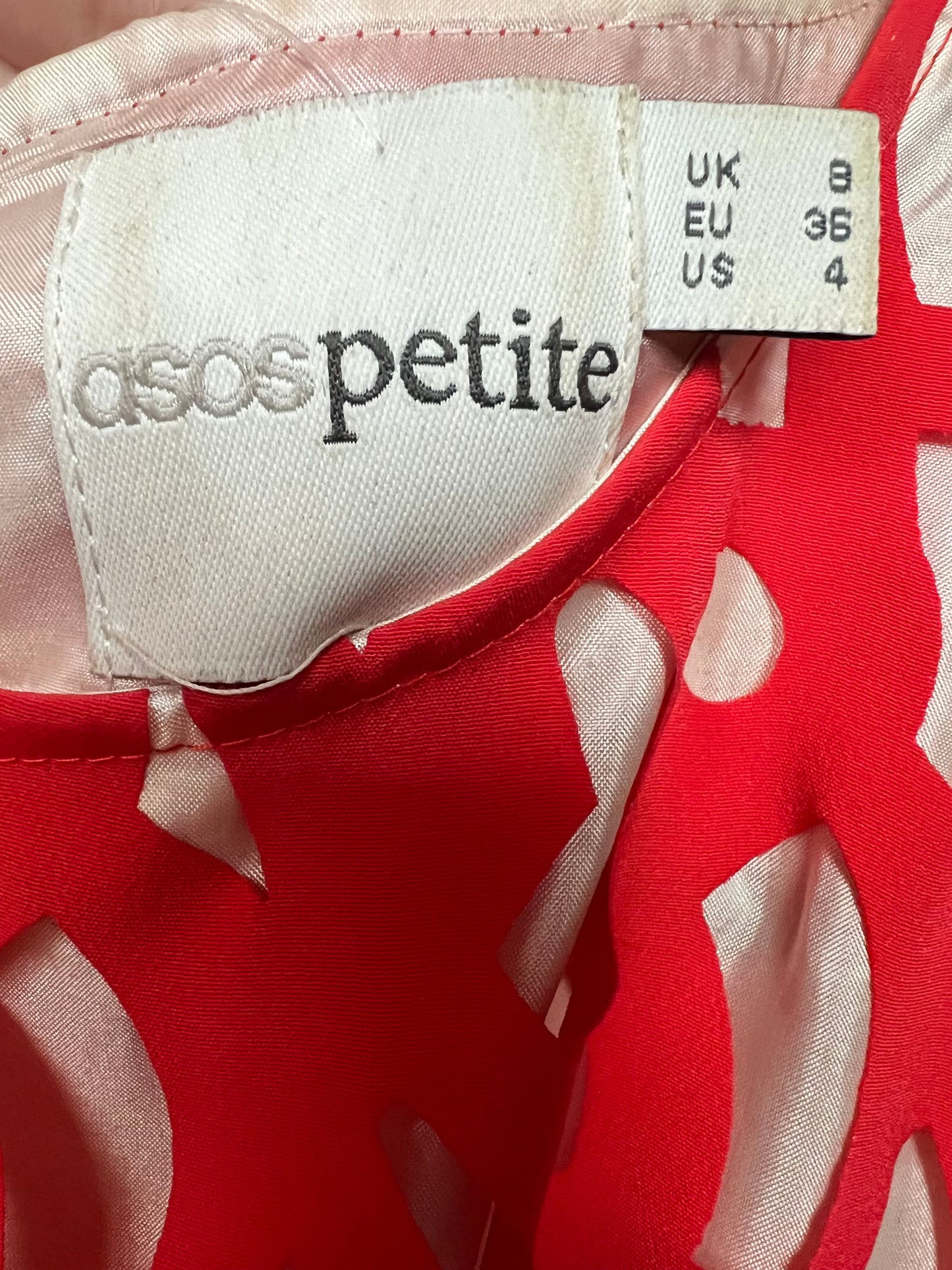 ASOS Petite Open-Back Dress size 4p