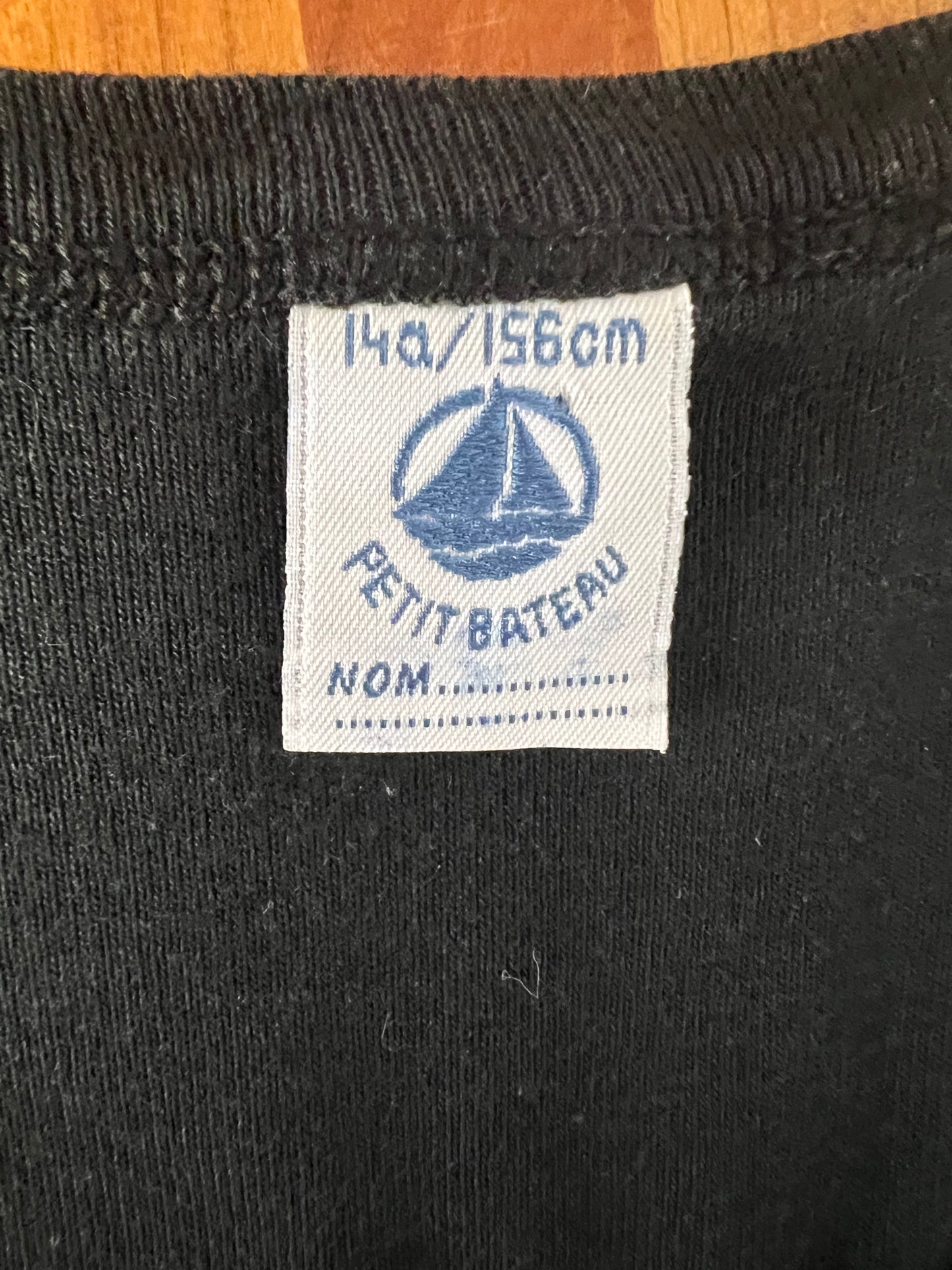 Petit Bateau Black Tank - xs/s