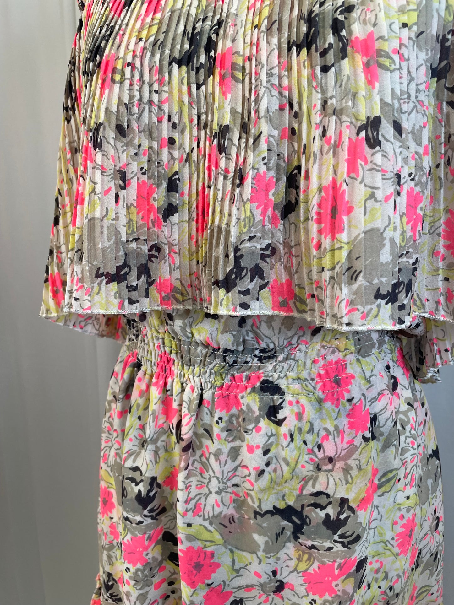 Parker Strapless Ruffle Mini Dress, size large