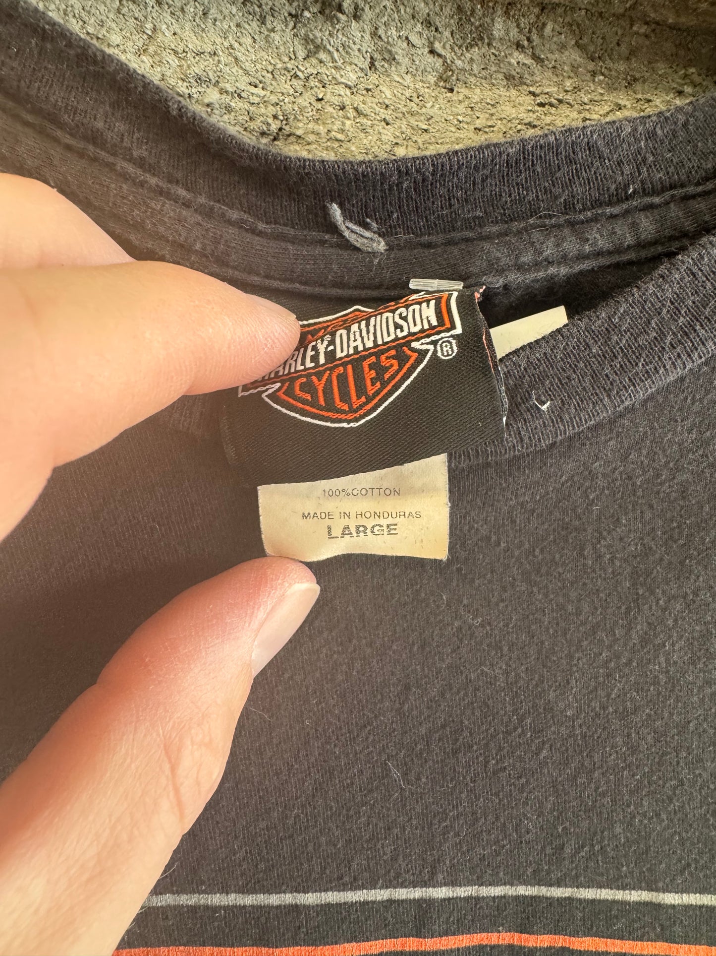 Harley Davidson Racing Tshirt, Moroney’s, New Windsor, NY, size L