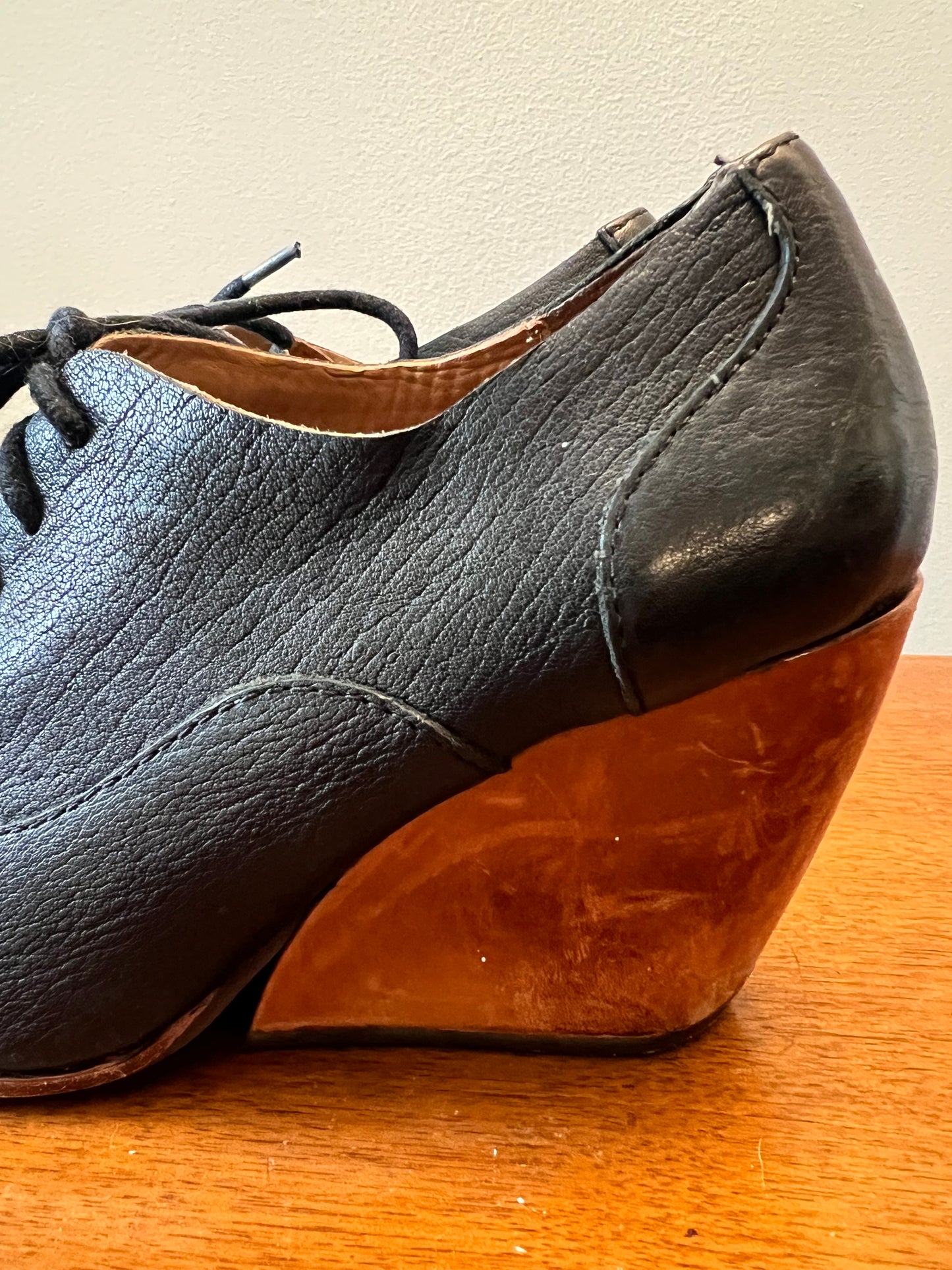 Kork-Ease Block Heel Lace-Up Shoes - size 7