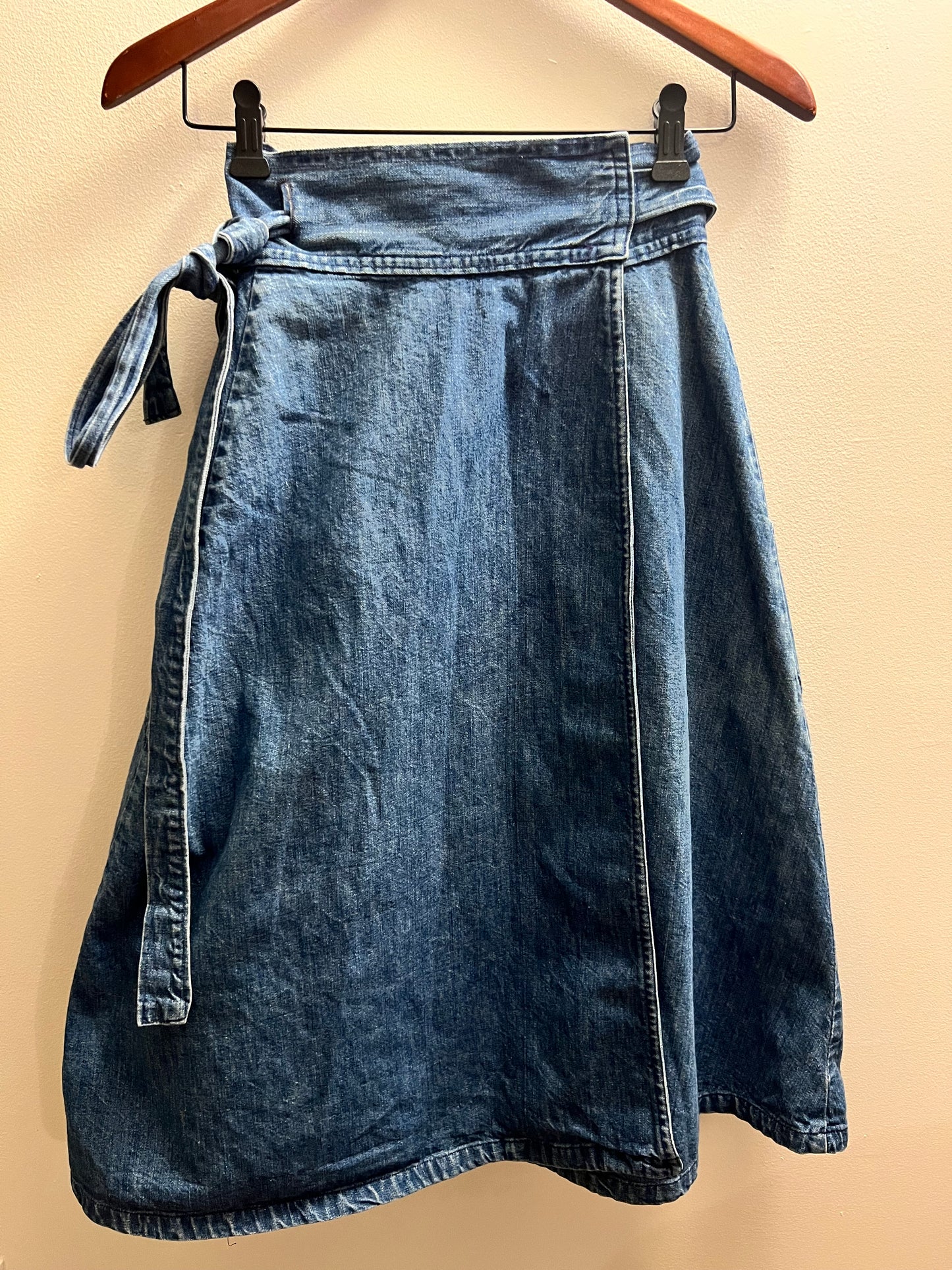 Vintage Denim Midi Skirt
