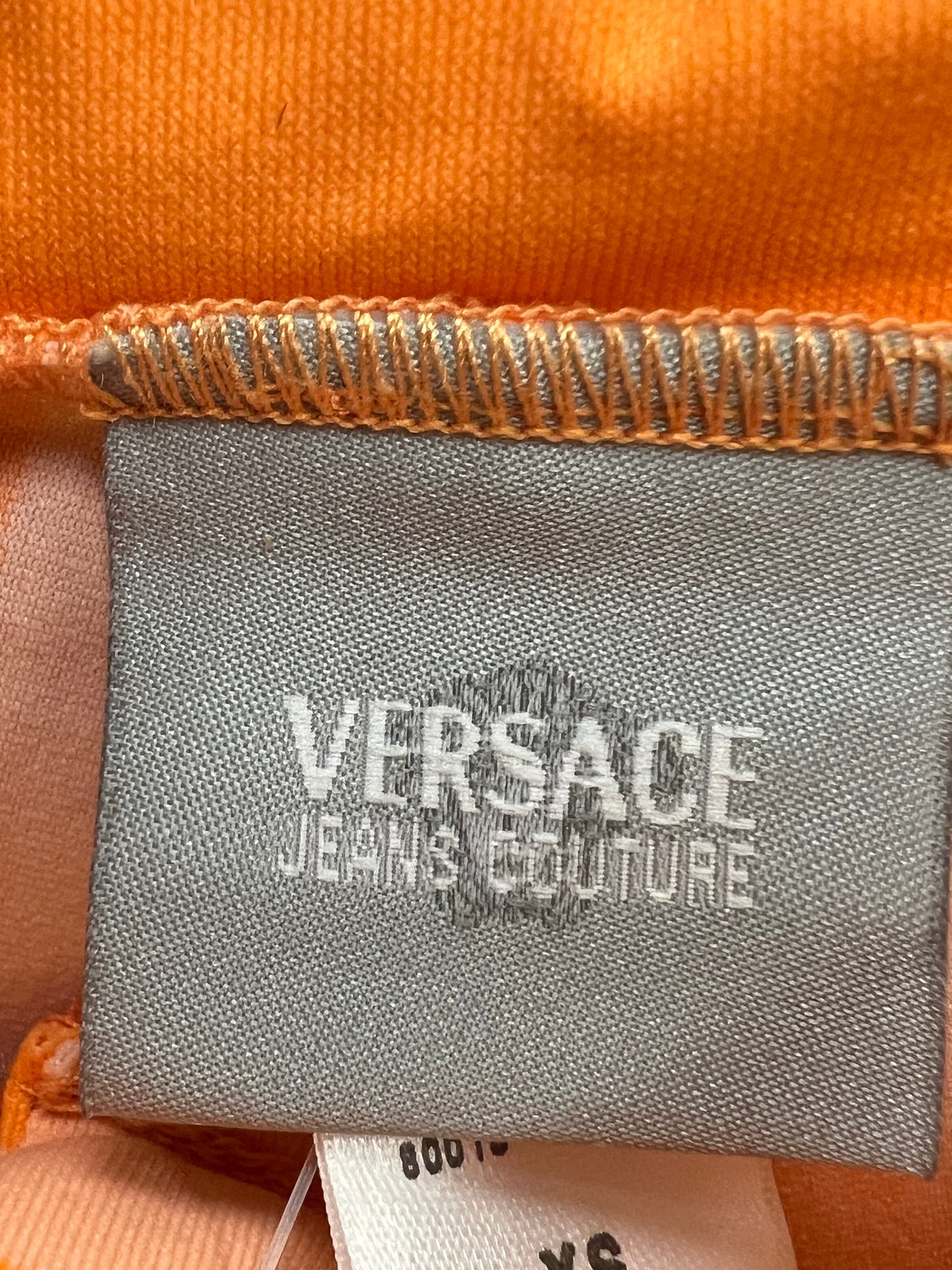 Versace Couture Jeans Orange Striped Pants size xs