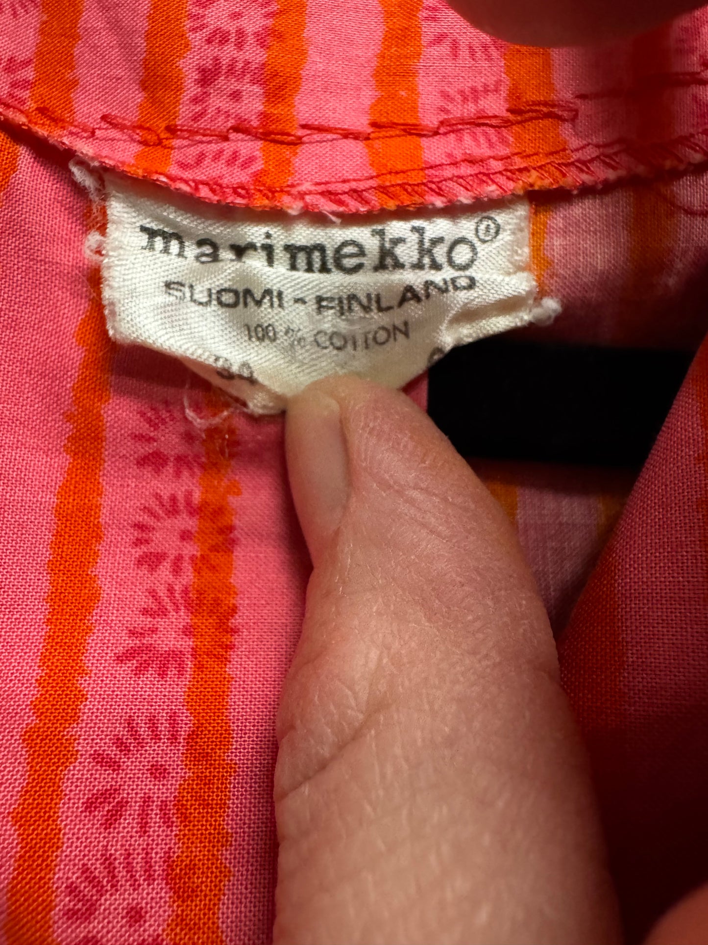 Vintage 70s Marimekko Shirt Dress, size m