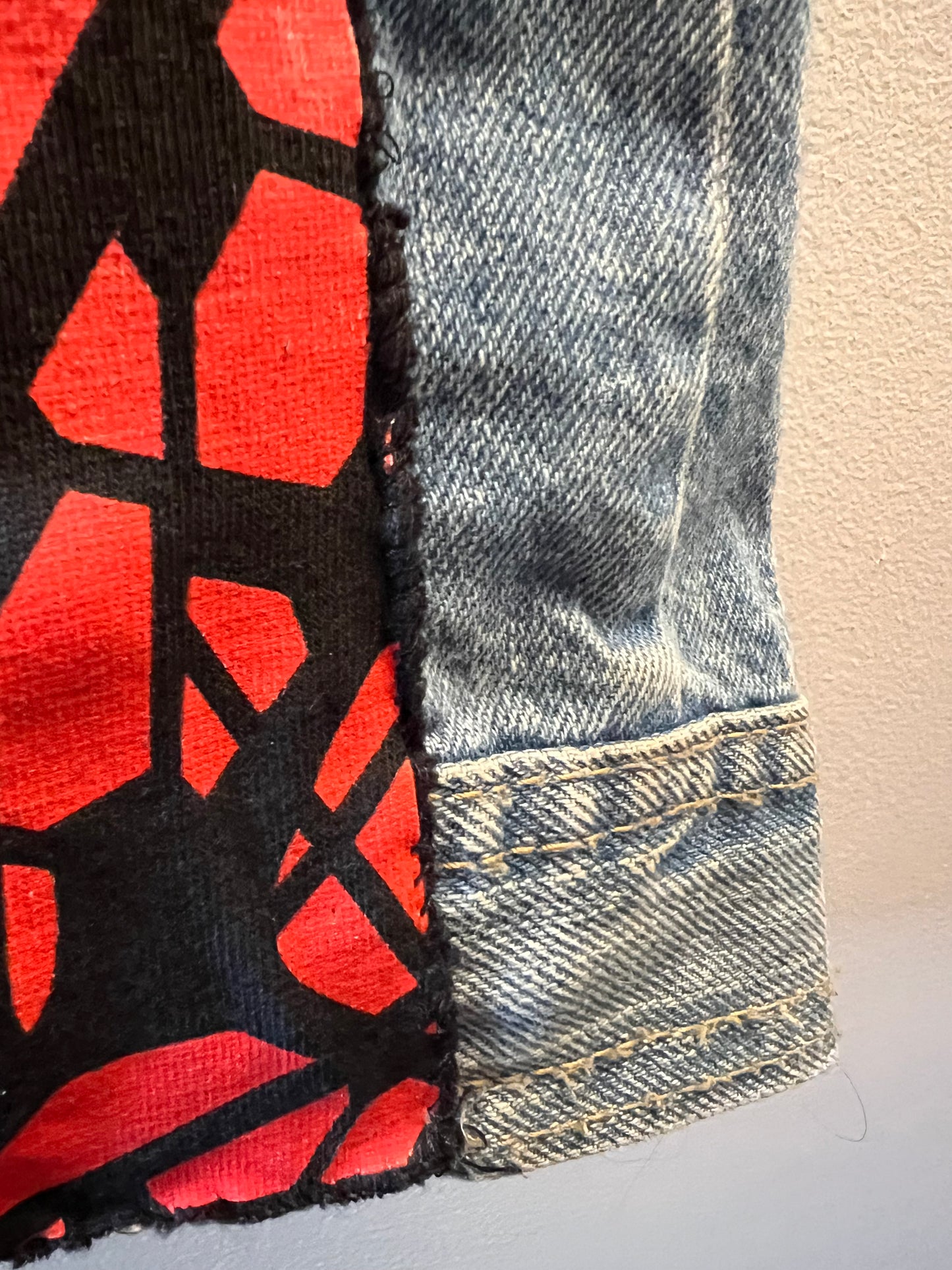 Custom OBEY Clothing Denim Vest - size M
