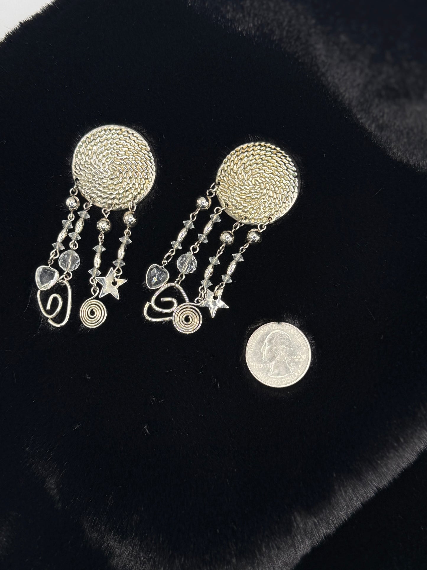 Silver Star/Swirl Earrings