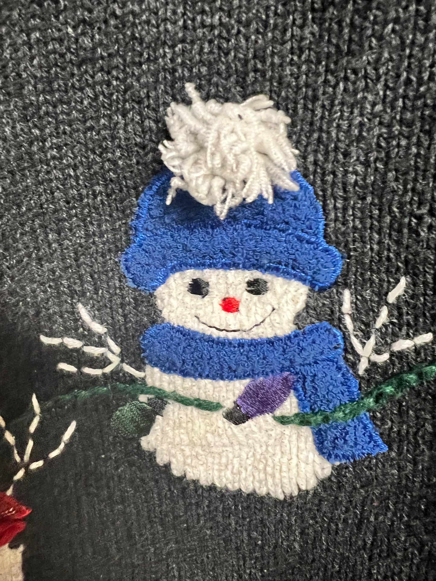 Vintage Ugly Christmas Sweater Cardigan, size large
