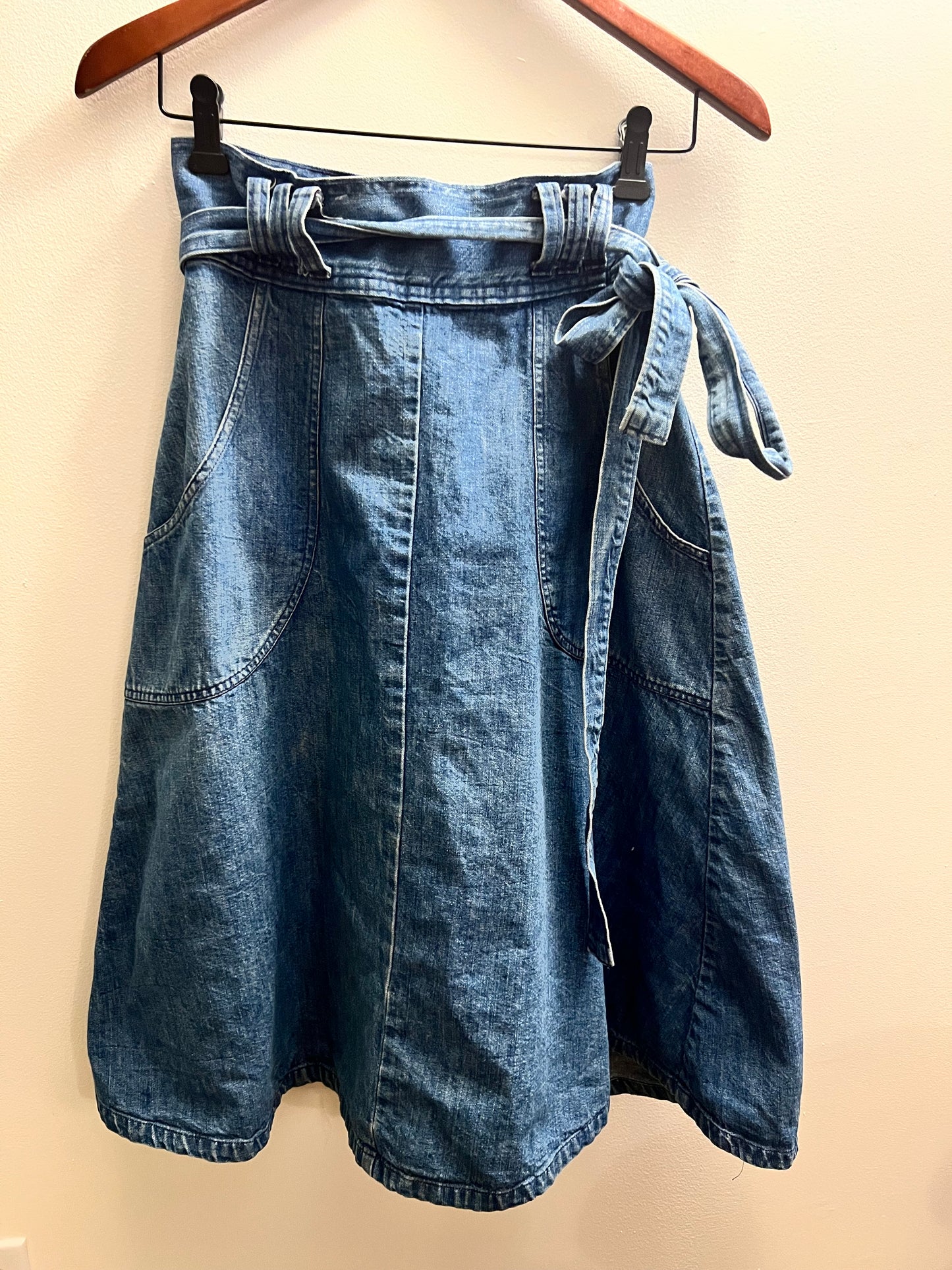 Vintage Denim Midi Skirt