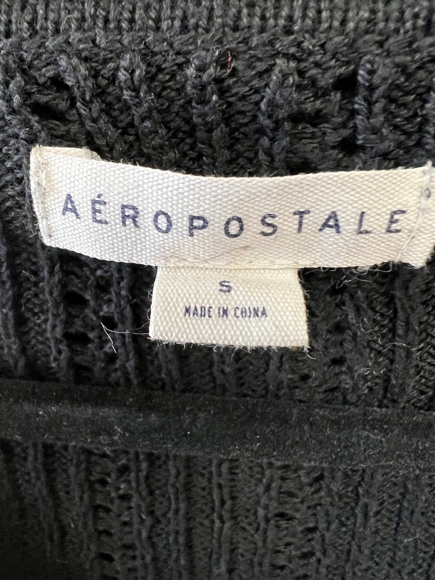 Aeropostale Black Cropped Cardigan, size s