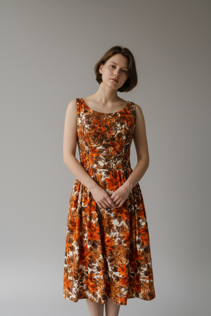 white christmas dresses Vintage 1950s Floral Cocktail Dress, size xs – Dirty Work Vintage
