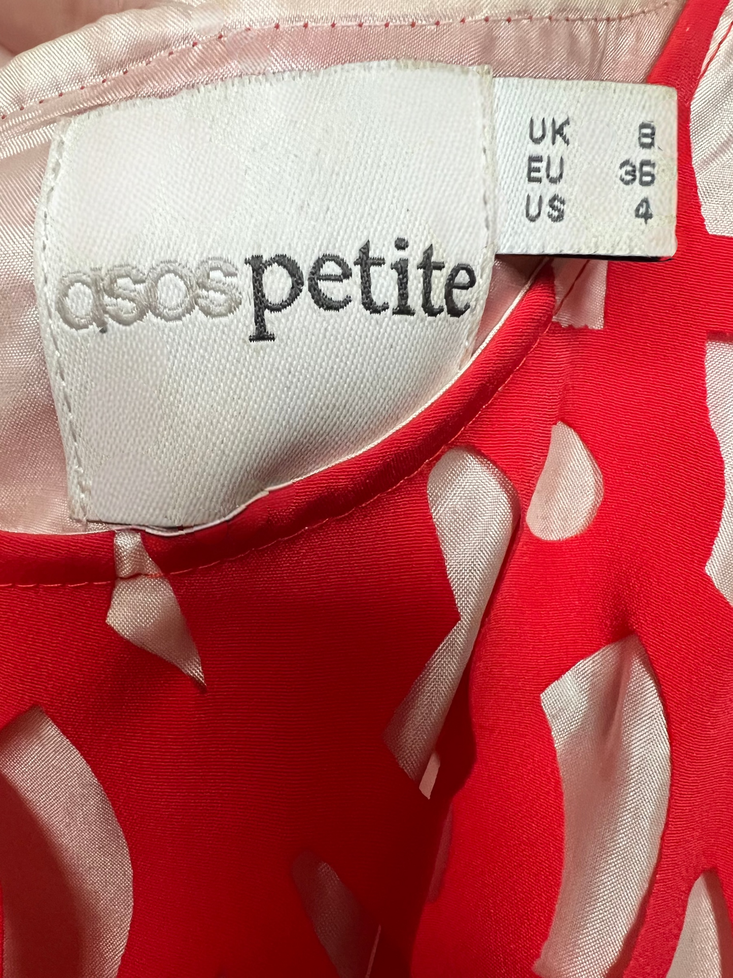 ASOS Petite Open-Back Dress size 4p