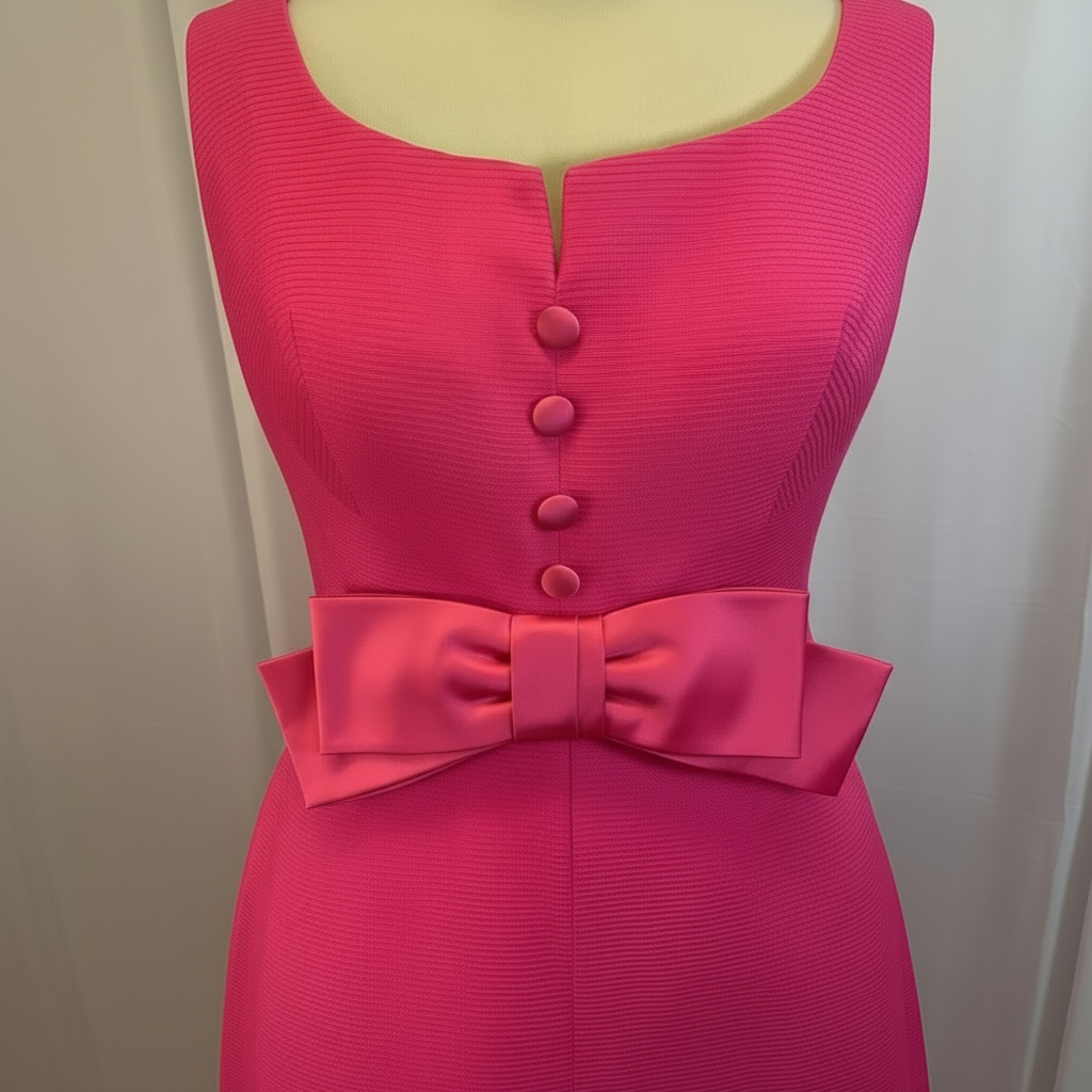 Two-Piece Vintage Pink Gown & Matching Coat by Frederick & Nelson, size s