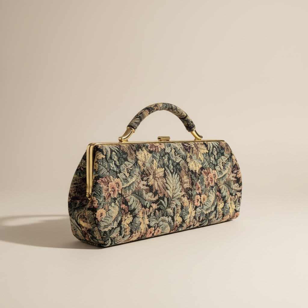 Vintage Floral Tapestry Purse MCM