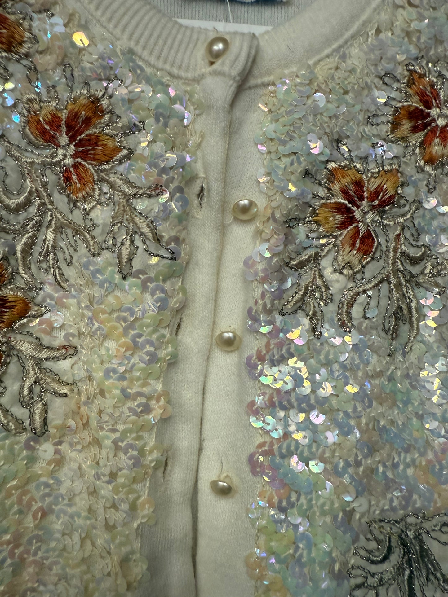Vintage 1950s Sequined Cardigan