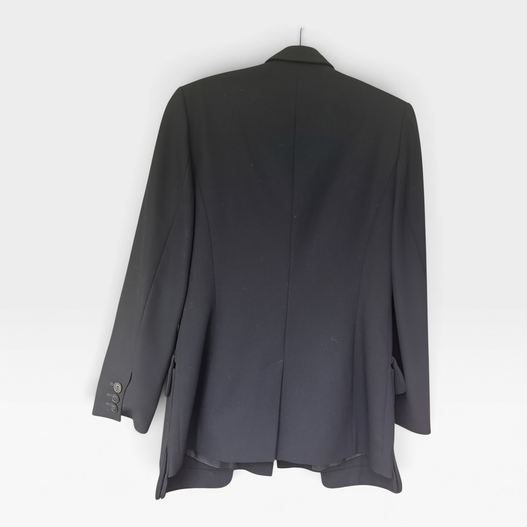 Vintage CRISCA by Escada 100% Virgin Wool Black Blazer Jacket, Size DE 36 / US S
