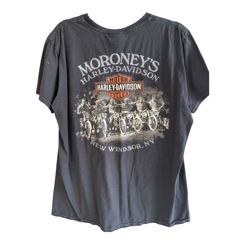 Harley Davidson Racing Tshirt, Moroney’s, New Windsor, NY, size L