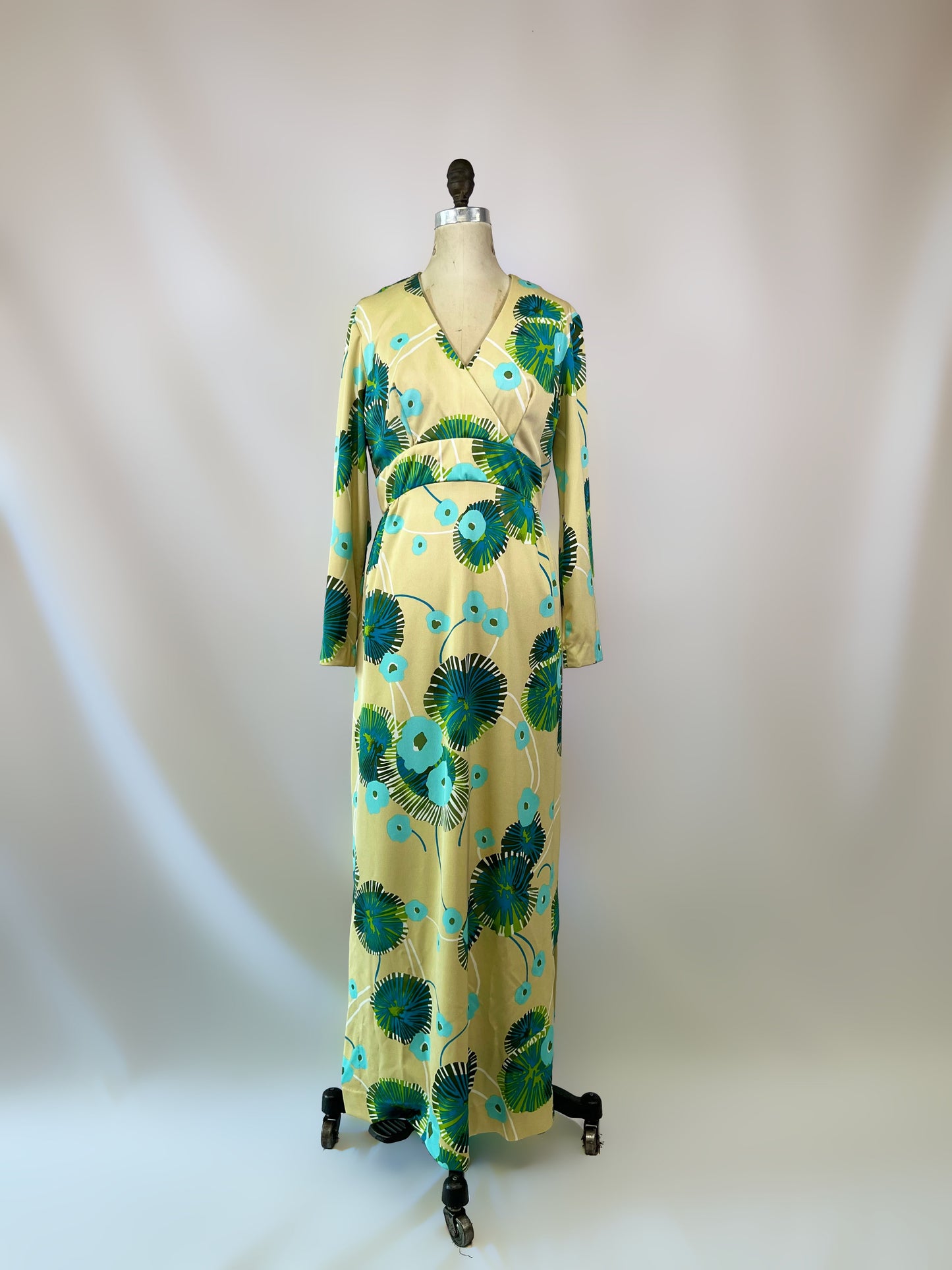 Vintage 70's Floral Maxi Dress, size m