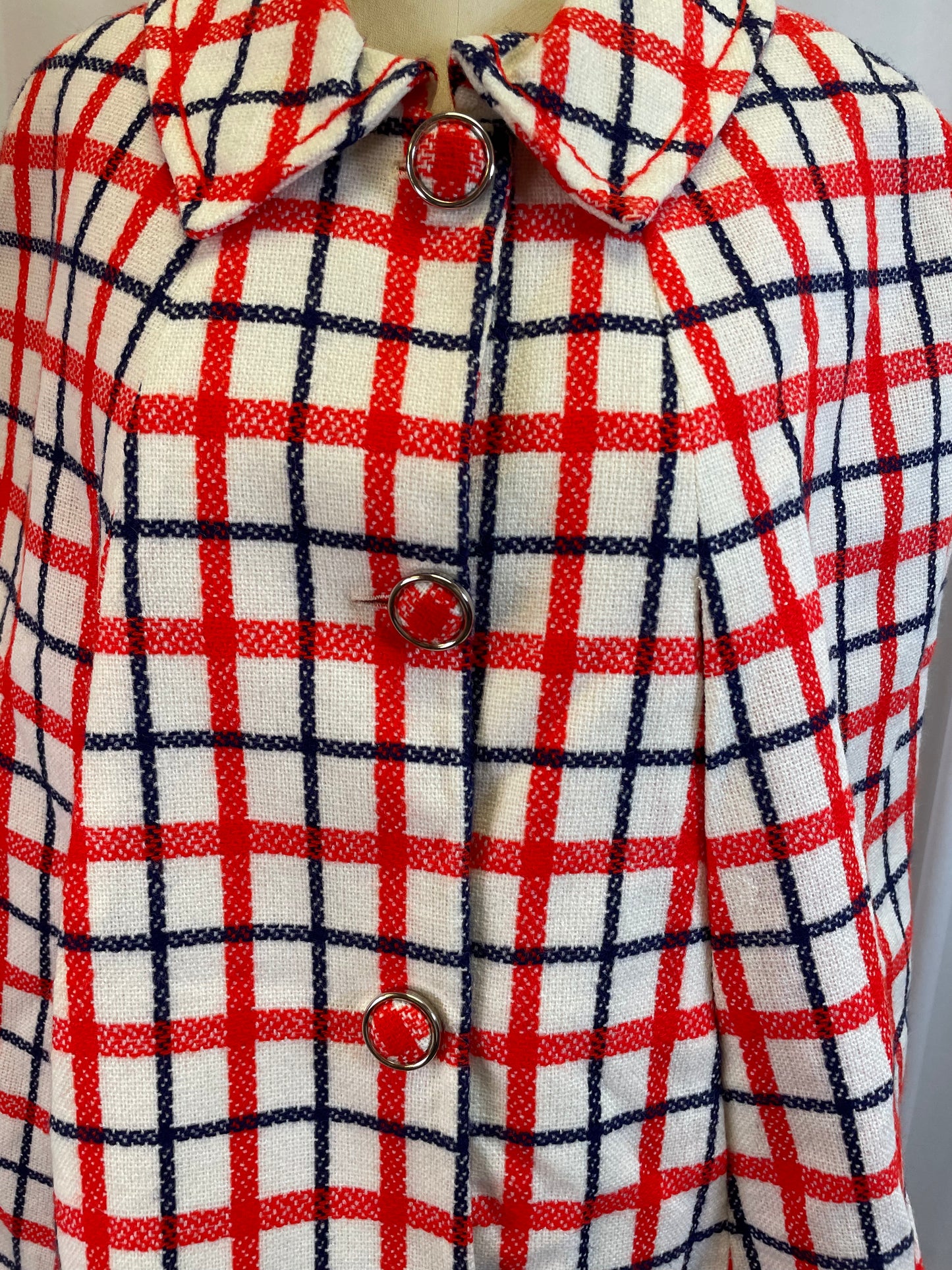 Red Plaid Vintage Cape