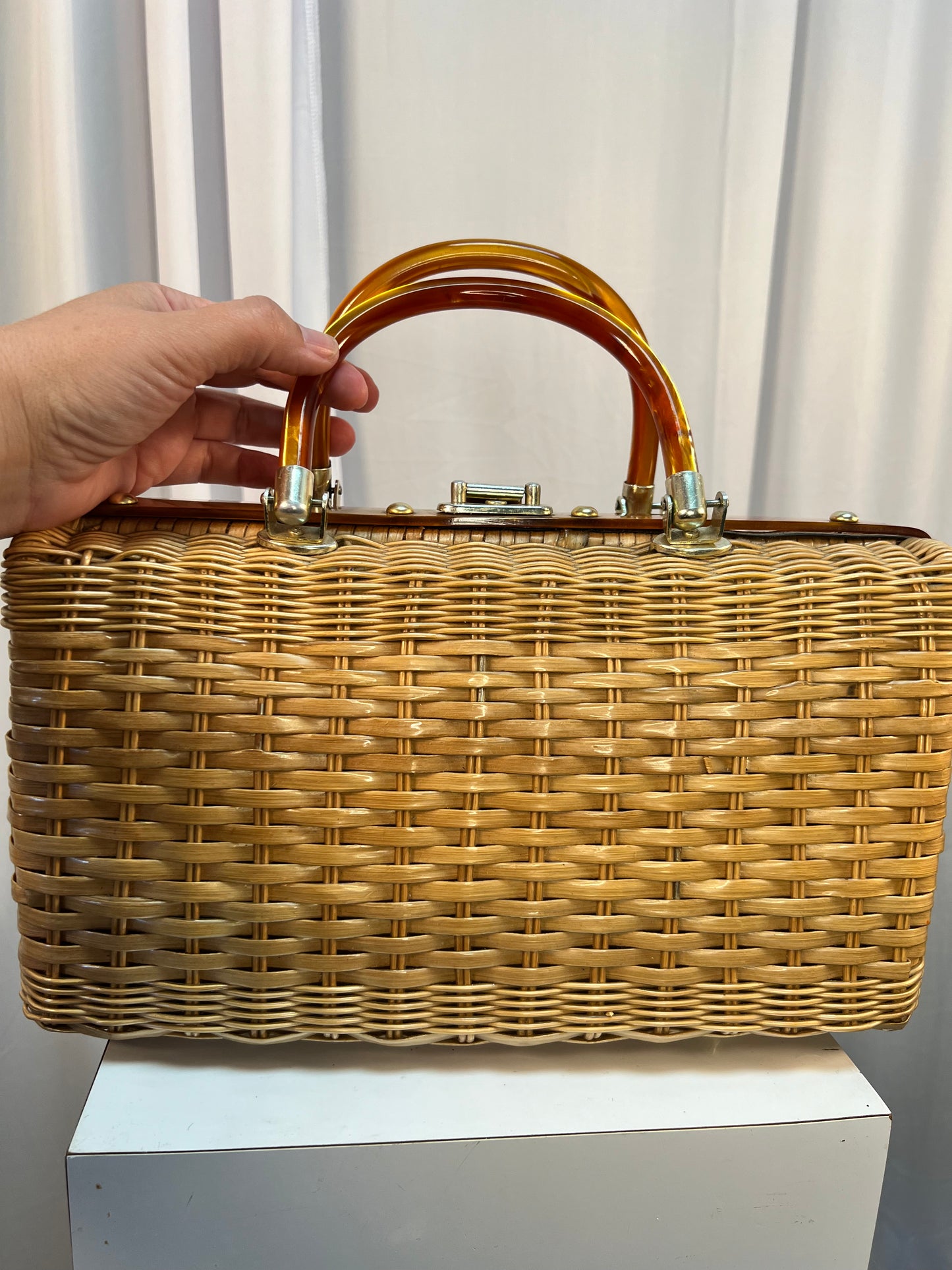 1950s Princess Charming basket purse