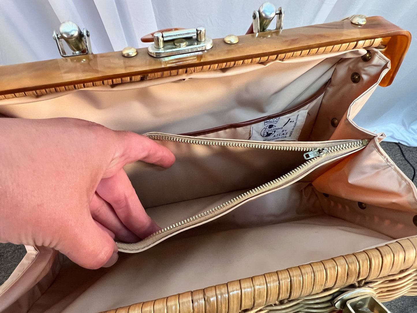 1950s Princess Charming basket purse