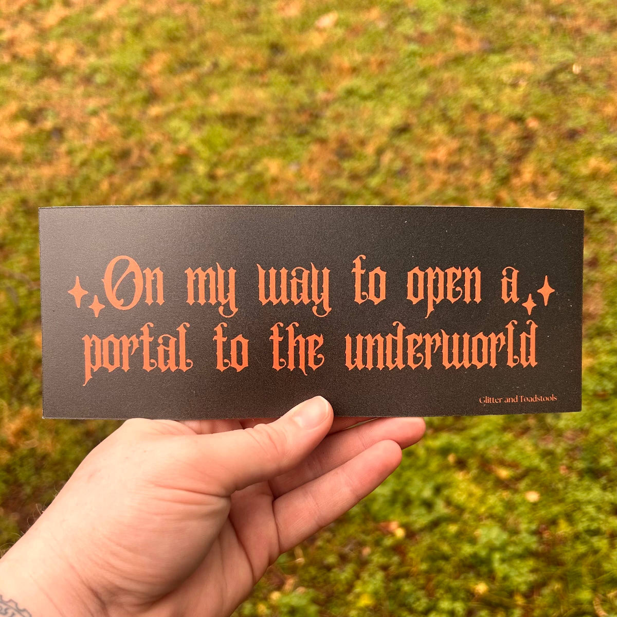 Car Vehicle Bumper Magnet / Dark Humor / Portal To The Underworld