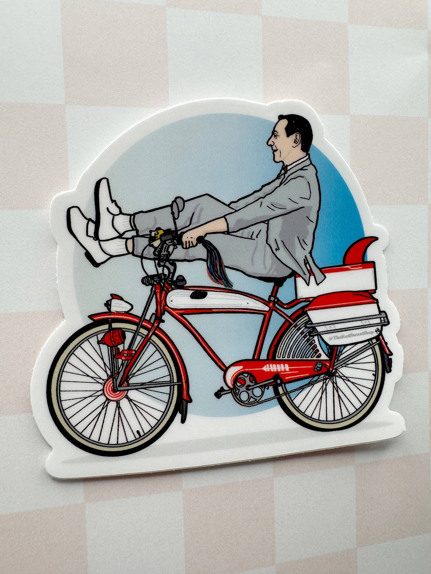 Vinyl Decal - Pee Wee Herman - Bike Ride