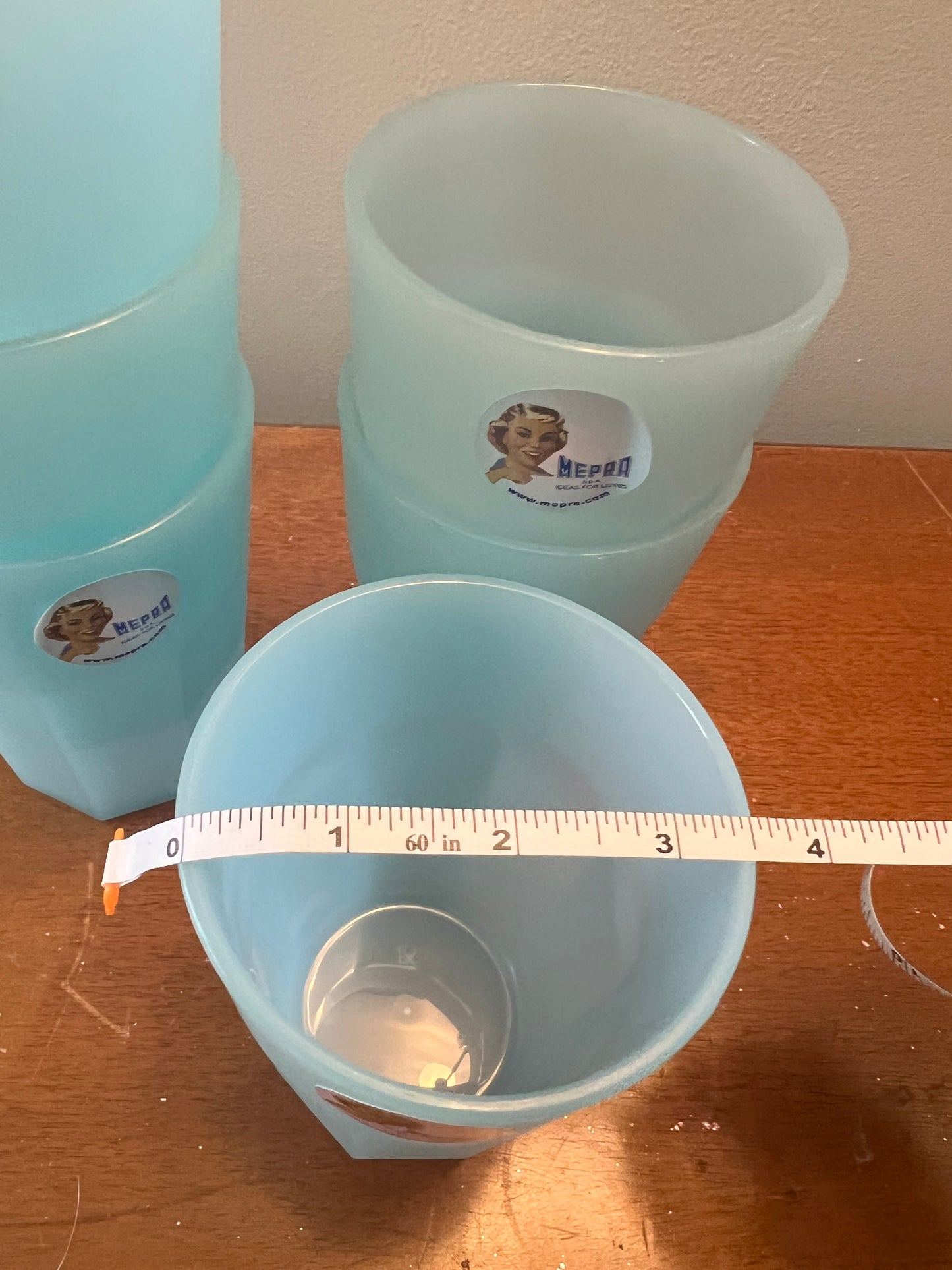 Mepra of Italy—6 Tall Tumblers Set, Lt Blue