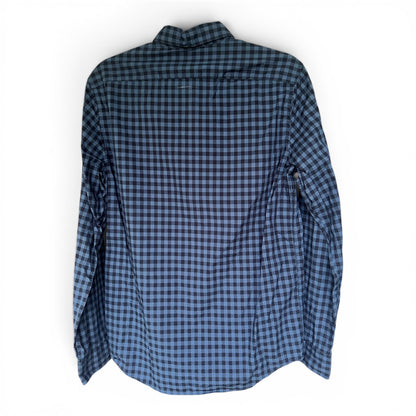 Vintage H&M Button Up Blue and Black Check Men’s Shirt, Size L