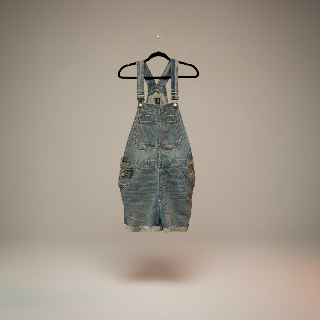 Gap Denim Shorts Overalls-Size M