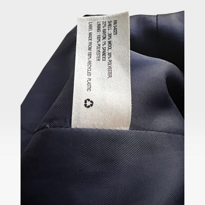 Gap - The Academy Blazer - Gray Wool Blend Tweed Blazer - Elbow Patches, Size 0