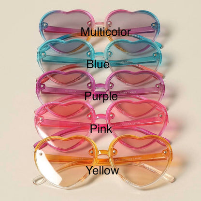 Kid's Heart Shaped Gradient Sunglasses