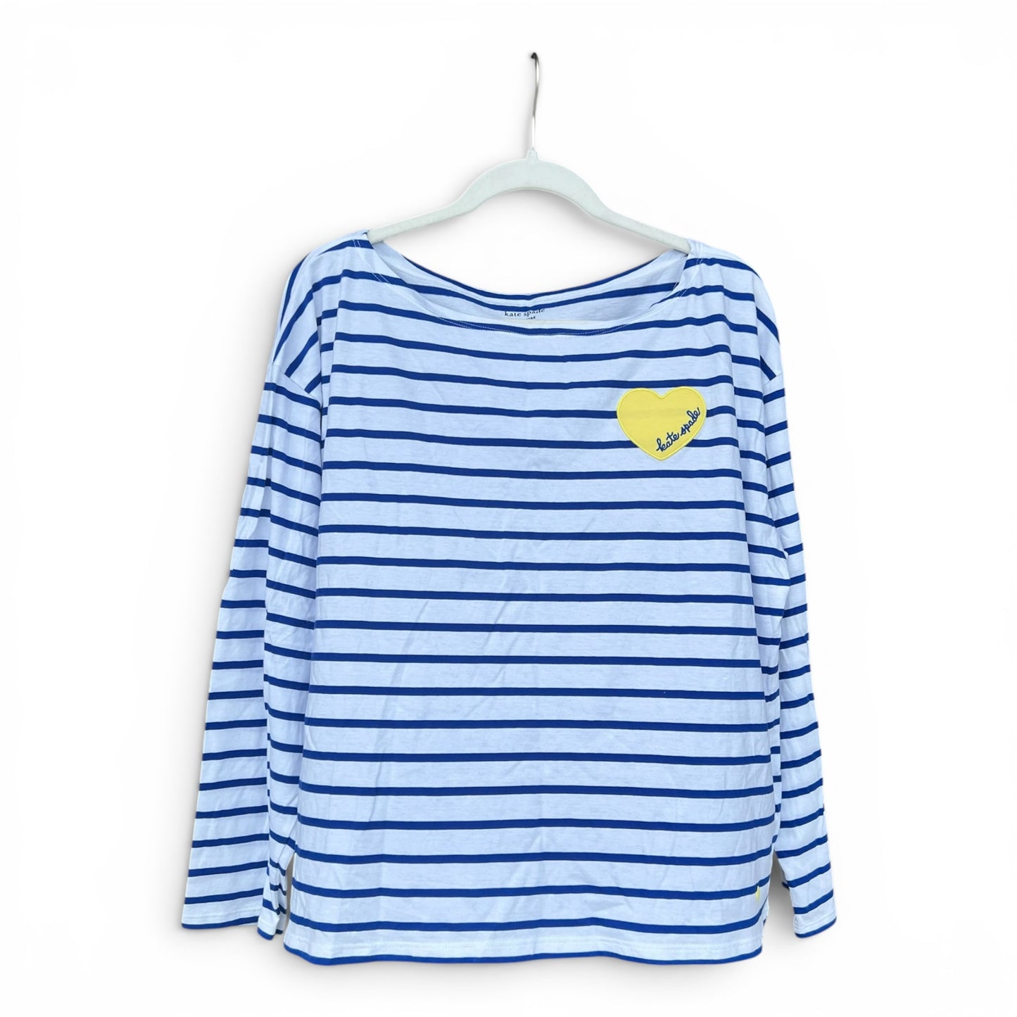 NWT Kate Spade Blue Striped Long Sleeved Tee, size xl