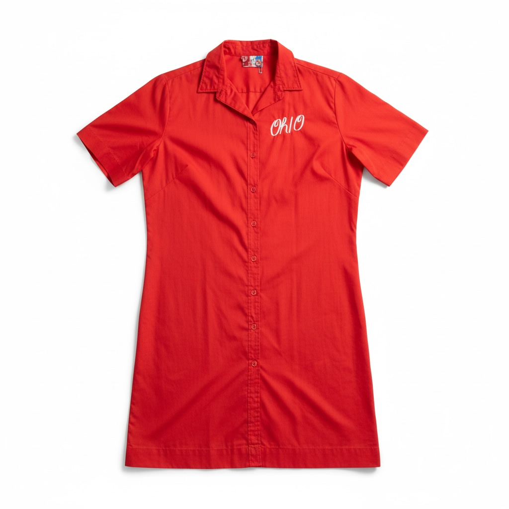 Vintage 1950s Red Ohio Dress, size l/xl