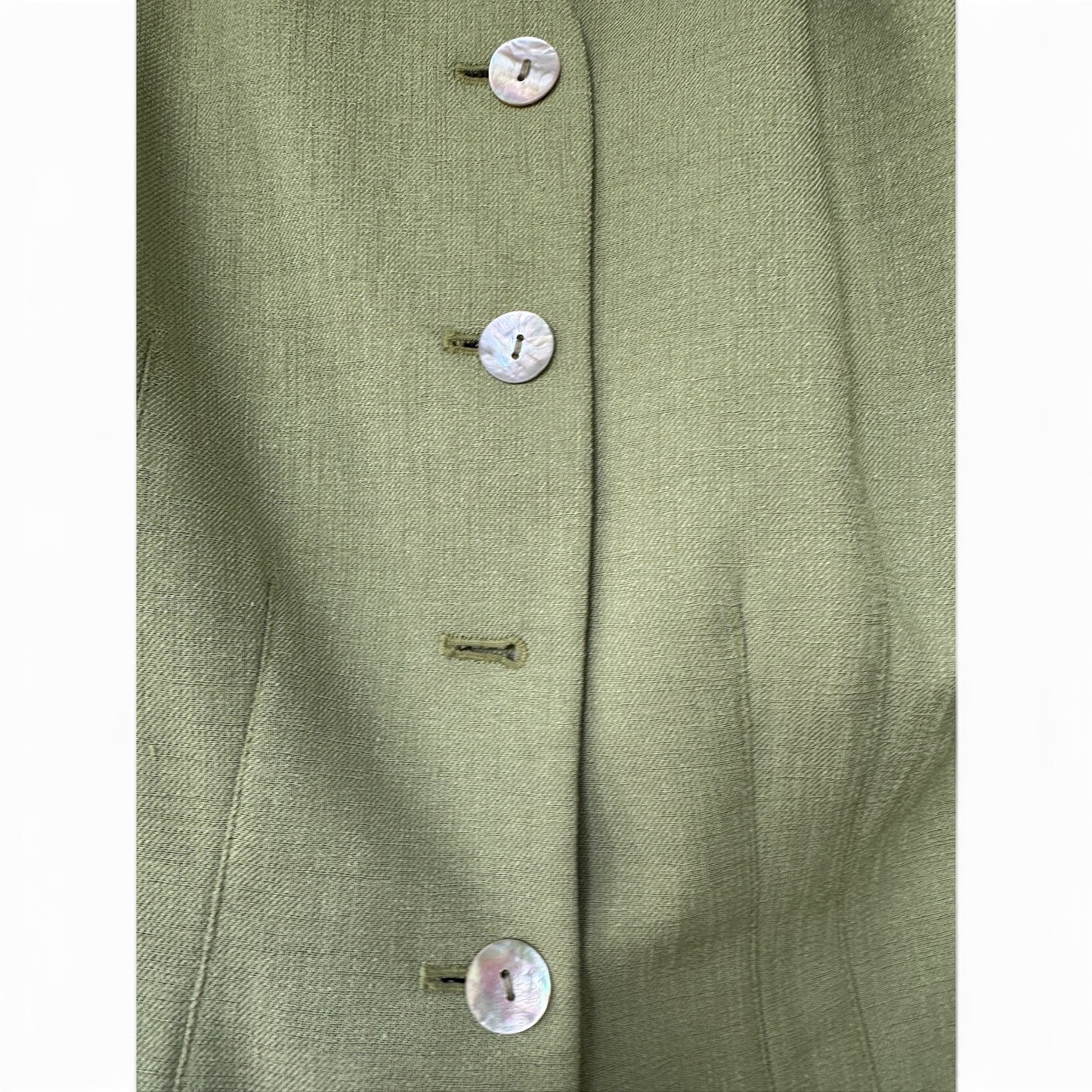 Kasper For ASL Celery Green Two-Piece Vintage 90s Y2K Skirt Suit, Size 8