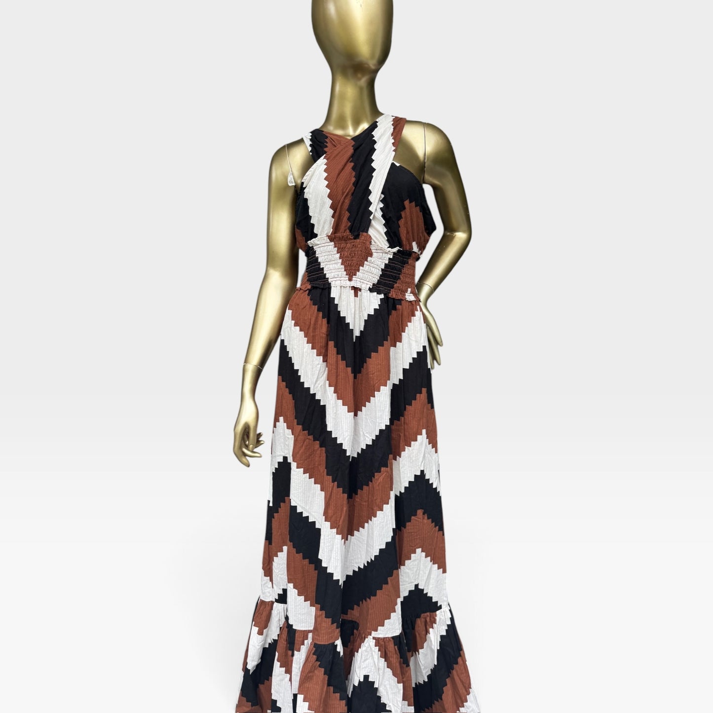 EUC Anthropologie Plenty by Tracy Reese Halter Maxi Dress, Size L
