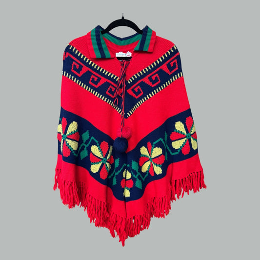 Vintage Knit 60s/70s Poncho