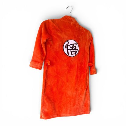 Dragon Ball Z Orange Fuzzy Children’s Bathrobe, Kids Size XS/S